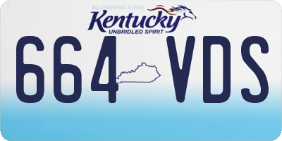 KY license plate 664VDS