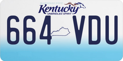 KY license plate 664VDU