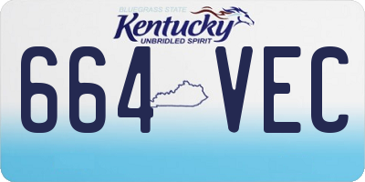 KY license plate 664VEC