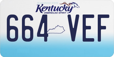 KY license plate 664VEF