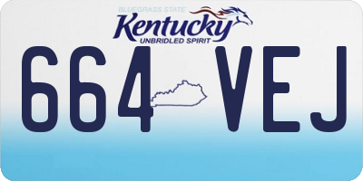 KY license plate 664VEJ