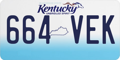 KY license plate 664VEK
