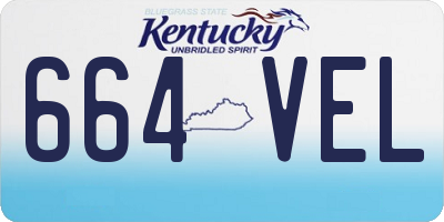 KY license plate 664VEL