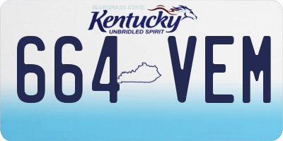 KY license plate 664VEM