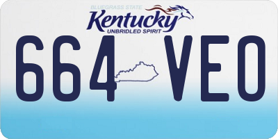 KY license plate 664VEO