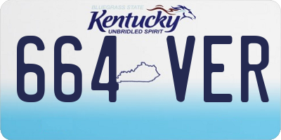 KY license plate 664VER