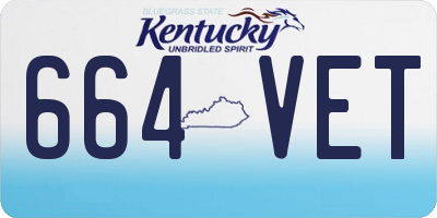 KY license plate 664VET