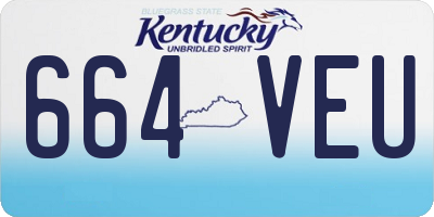 KY license plate 664VEU