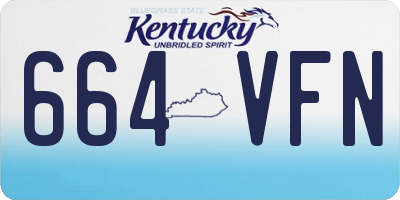 KY license plate 664VFN