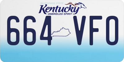 KY license plate 664VFO