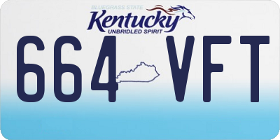 KY license plate 664VFT