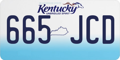 KY license plate 665JCD