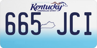 KY license plate 665JCI