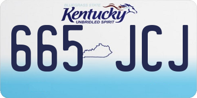 KY license plate 665JCJ