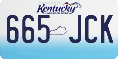 KY license plate 665JCK