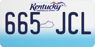 KY license plate 665JCL