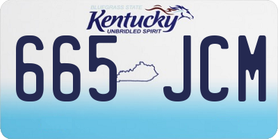 KY license plate 665JCM