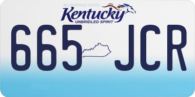 KY license plate 665JCR