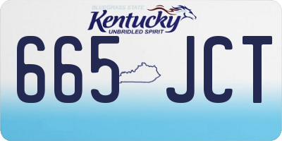 KY license plate 665JCT