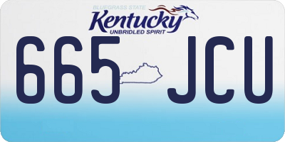 KY license plate 665JCU