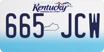 KY license plate 665JCW