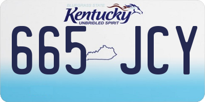 KY license plate 665JCY