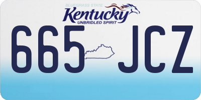 KY license plate 665JCZ