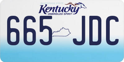 KY license plate 665JDC