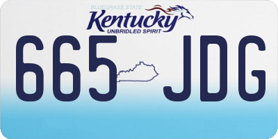 KY license plate 665JDG