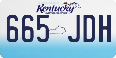 KY license plate 665JDH