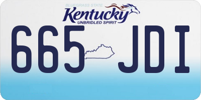 KY license plate 665JDI