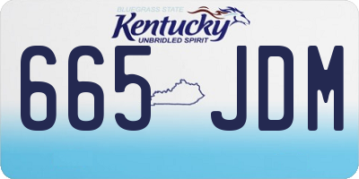 KY license plate 665JDM