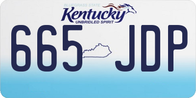 KY license plate 665JDP