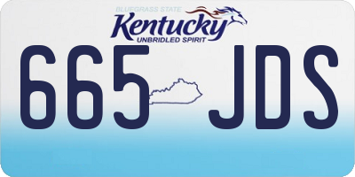 KY license plate 665JDS