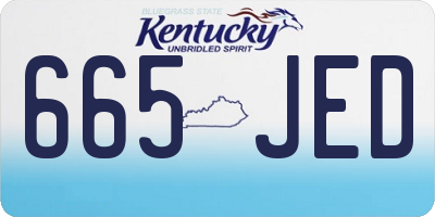 KY license plate 665JED