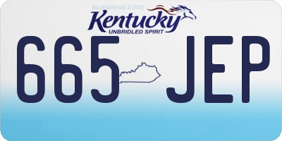 KY license plate 665JEP