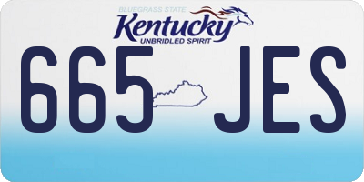 KY license plate 665JES