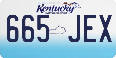 KY license plate 665JEX
