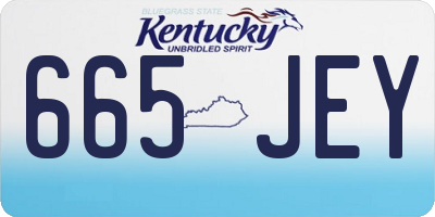 KY license plate 665JEY