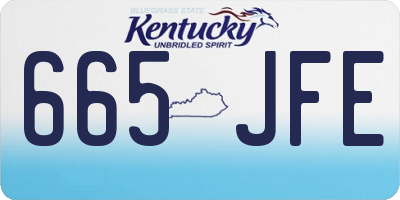 KY license plate 665JFE