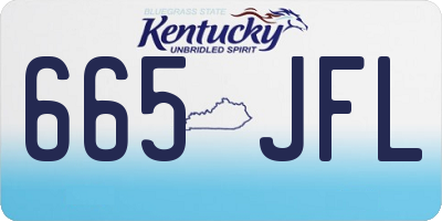 KY license plate 665JFL