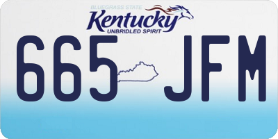 KY license plate 665JFM