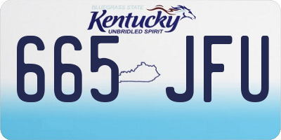 KY license plate 665JFU