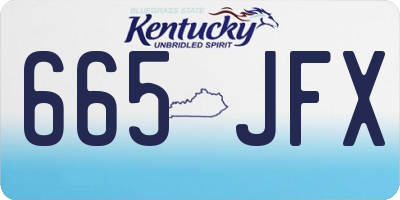 KY license plate 665JFX