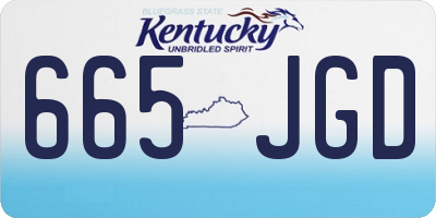 KY license plate 665JGD