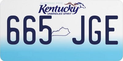 KY license plate 665JGE