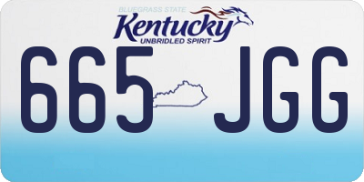 KY license plate 665JGG