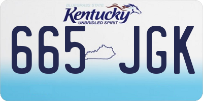 KY license plate 665JGK