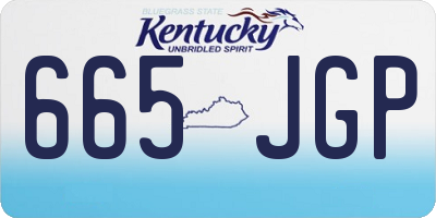 KY license plate 665JGP