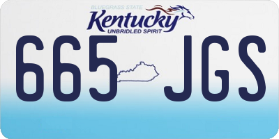 KY license plate 665JGS
